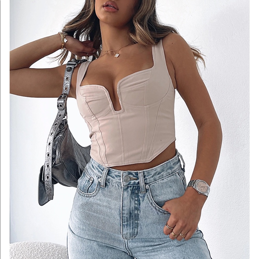 White Fox Bustier Top